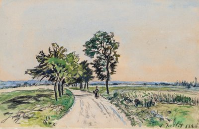 Die Straße von Cote St. Andre nach Grand Lemps, 1880 von Johan Barthold Jongkind